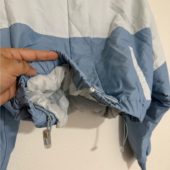 PacSun Two-Tone Sky Blue Cropped Bomber Jacket - Picture 4 of 6